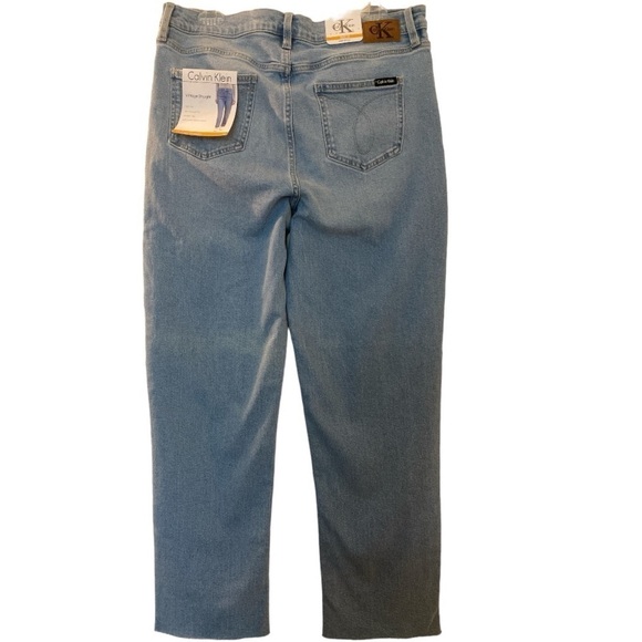 Calvin Klein jeans size 12.  New.  Vintage straight leg is the style , raw hem. - Picture 3 of 5